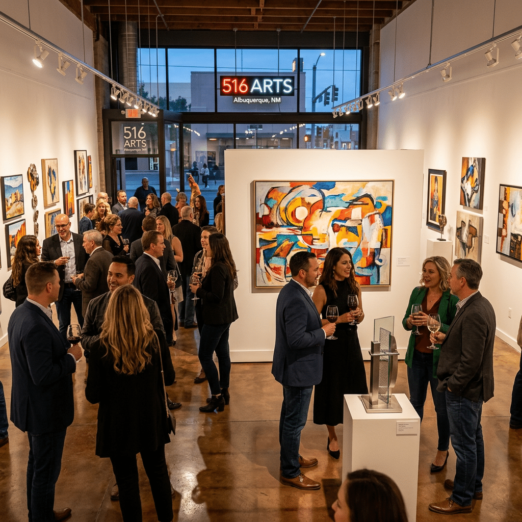 516 Arts gallery evening Albuquerque